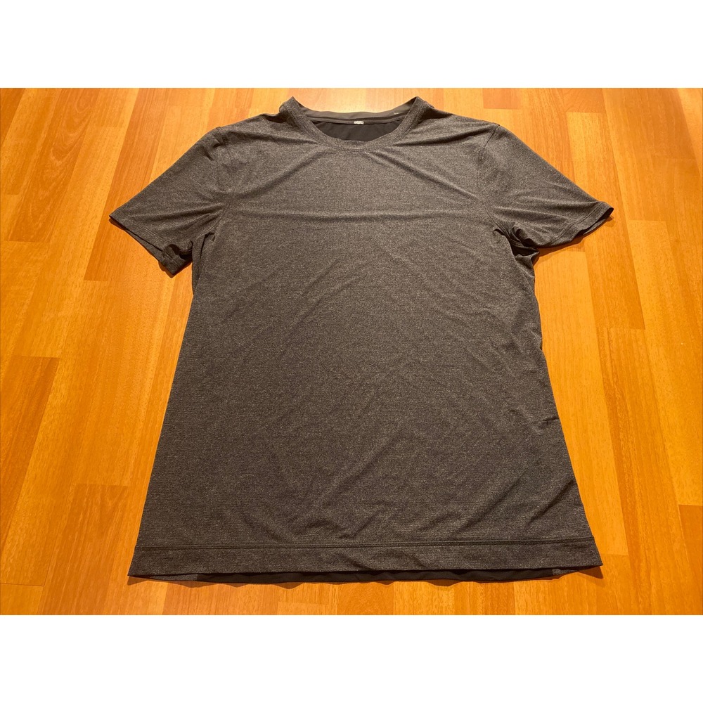 Lululemon Active Shirt Men's Medium? Stretch Running Gray And Black